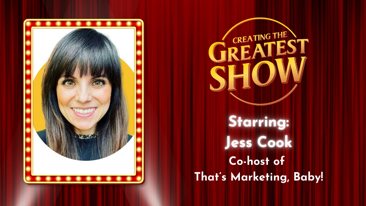Special guest Jess Cook on Creating The Greatest Show to discuss how b2b marketer can use podcasts to grow their brands, drive pipeline generation, and increase revenue